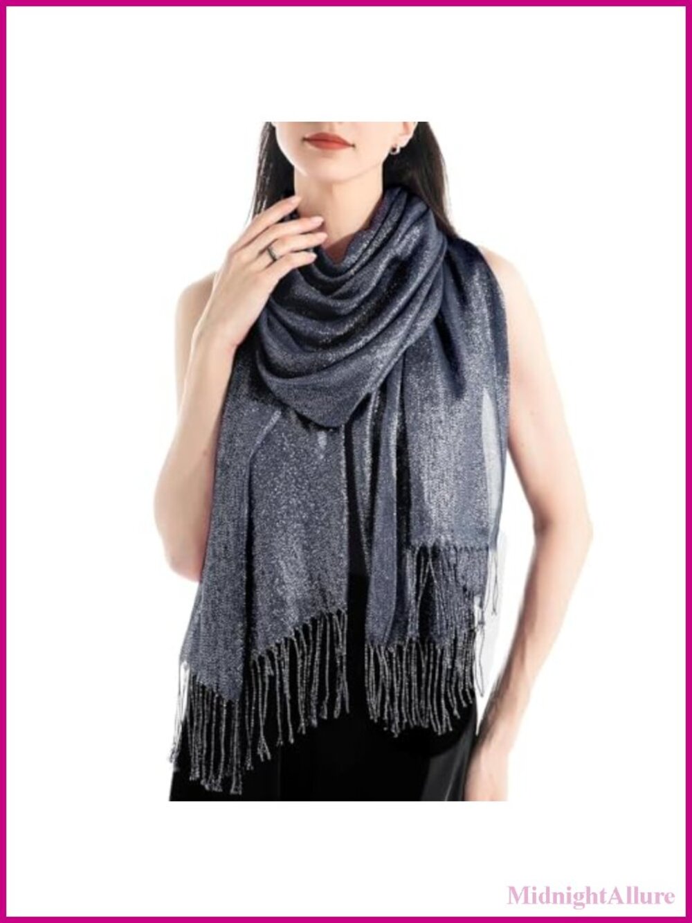 Women's Tassel Shawl Wrap Scarf Soft Lightweight Evening Party Stole